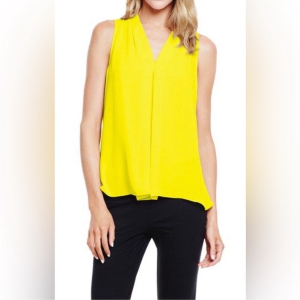 Vince Camuto-bright yellow sleeveless top